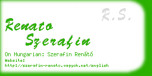 renato szerafin business card