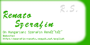 renato szerafin business card